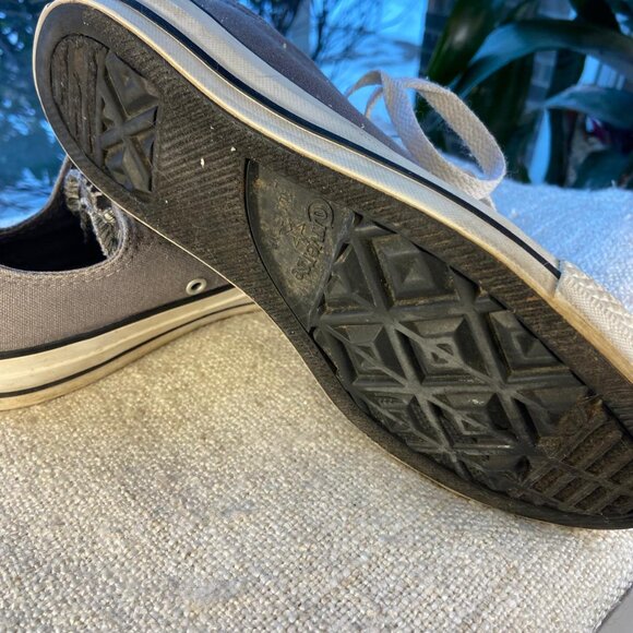 Converse all star grey double tongue low top sneakers, Size 7 - Picture 5 of 6